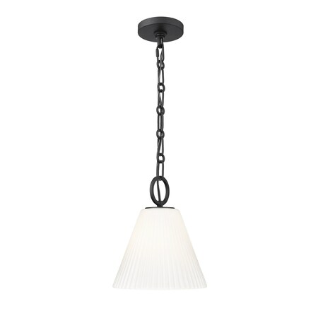 Z-Lite Alaric 1 Light Pendant, 10in. W x 10.75in. H, Matte Black 3042P10-MB